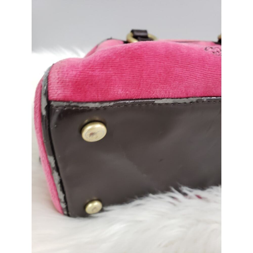 Vintage Juicy Couture Bowler Bag‎ Y2K Pink Velvet - Picture 8 of 11